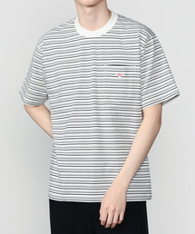 DANTON | マルチボーダー ポケットクルーネックTシャツ MEN