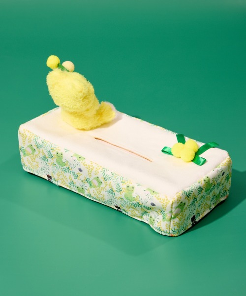 salle de bal（サルデバル）の「【 かえるのピクルス / pickles the frog 】 かえるのピクルス x 日比谷花壇　ミモザ　ティッシュカバー　NJI（収納グッズ・レディース・イエロー・FREE）」の2枚目の写真