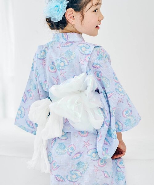 apres les cours（アプレレクール）の「チュール・オーロラ飾り帯（和装小物・キッズ・レインボー/オフホワイト・FREE）」の2枚目の写真