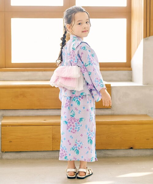 apres les cours（アプレレクール）の「チュール・オーロラ飾り帯（和装小物・キッズ・レインボー/オフホワイト・FREE）」の5枚目の写真