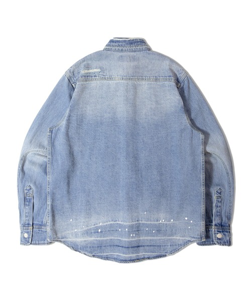 JACKROSE（ジャックローズ）の「Alcarza ﾀﾞﾒｰｼﾞﾃﾞﾆﾑｼｬﾂ（シャツ/ブラウス・メンズ・ブルー/ブラック・XL/M/L）」の4枚目の写真