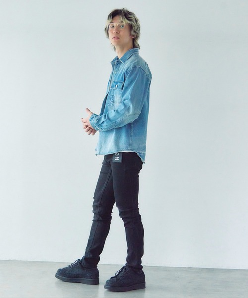 JACKROSE（ジャックローズ）の「Alcarza ﾀﾞﾒｰｼﾞﾃﾞﾆﾑｼｬﾂ（シャツ/ブラウス・メンズ・ブルー/ブラック・XL/M/L）」の13枚目の写真