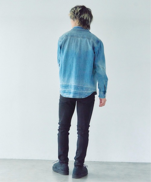 JACKROSE（ジャックローズ）の「Alcarza ﾀﾞﾒｰｼﾞﾃﾞﾆﾑｼｬﾂ（シャツ/ブラウス・メンズ・ブルー/ブラック・XL/M/L）」の16枚目の写真