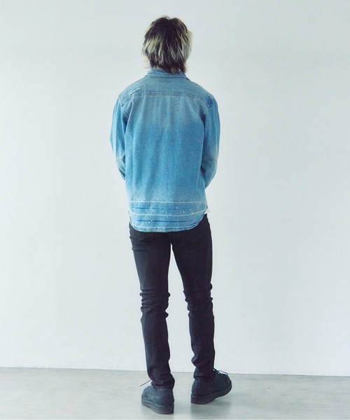 JACKROSE（ジャックローズ）の「Alcarza ﾀﾞﾒｰｼﾞﾃﾞﾆﾑｼｬﾂ（シャツ/ブラウス・メンズ・ブルー/ブラック・XL/M/L）」の17枚目の写真