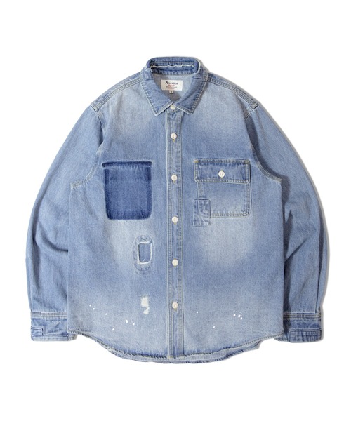 JACKROSE（ジャックローズ）の「Alcarza ﾀﾞﾒｰｼﾞﾃﾞﾆﾑｼｬﾂ（シャツ/ブラウス・メンズ・ブルー/ブラック・XL/M/L）」の20枚目の写真
