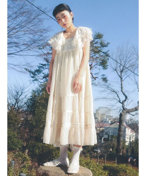 merry jenny（メリージェニー）の「sheer frill 2wayつけ襟（付け襟・レディース・ピンク/アイボリー/オフホワイト・FREE）」の15枚目の写真