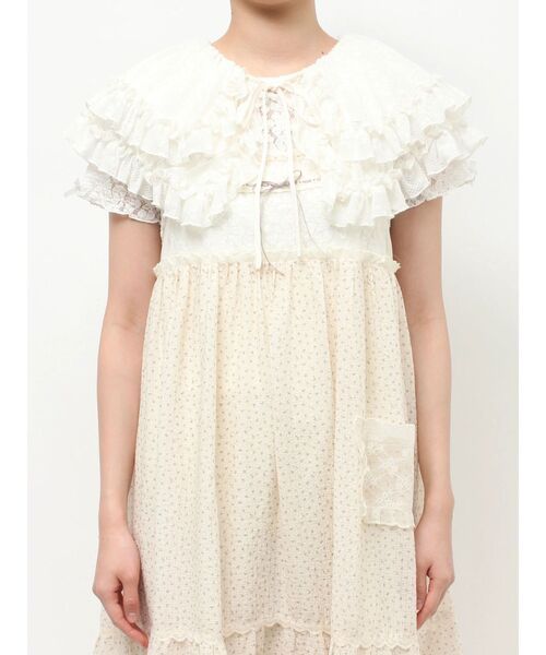 merry jenny（メリージェニー）の「sheer frill 2wayつけ襟（付け襟・レディース・ピンク/アイボリー/オフホワイト・FREE）」の16枚目の写真