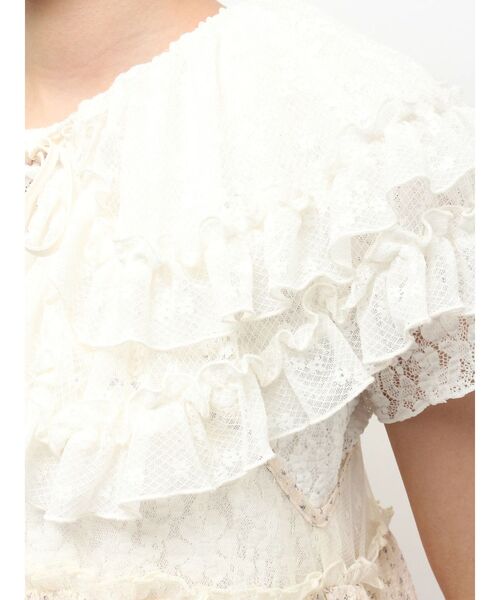 merry jenny（メリージェニー）の「sheer frill 2wayつけ襟（付け襟・レディース・ピンク/アイボリー/オフホワイト・FREE）」の5枚目の写真