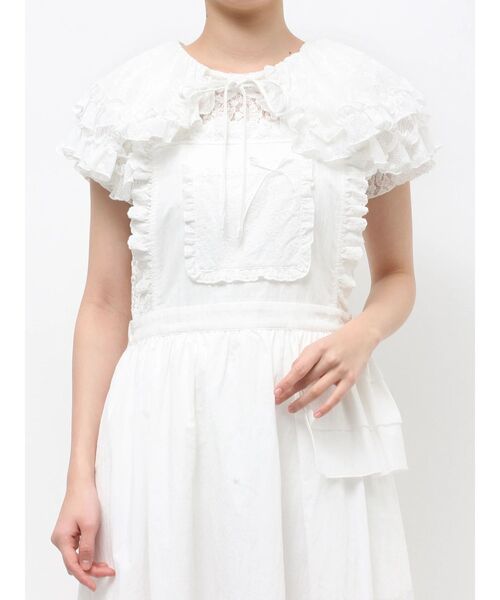 merry jenny（メリージェニー）の「sheer frill 2wayつけ襟（付け襟・レディース・ピンク/アイボリー/オフホワイト・FREE）」の11枚目の写真