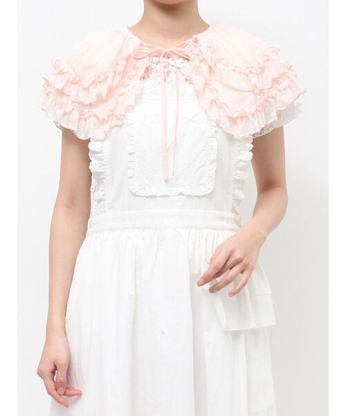 merry jenny（メリージェニー）の「sheer frill 2wayつけ襟（付け襟・レディース・ピンク/アイボリー/オフホワイト・FREE）」の12枚目の写真