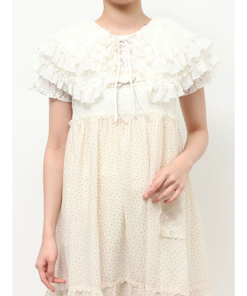 merry jenny（メリージェニー）の「sheer frill 2wayつけ襟（付け襟・レディース・ピンク/アイボリー/オフホワイト・FREE）」の13枚目の写真