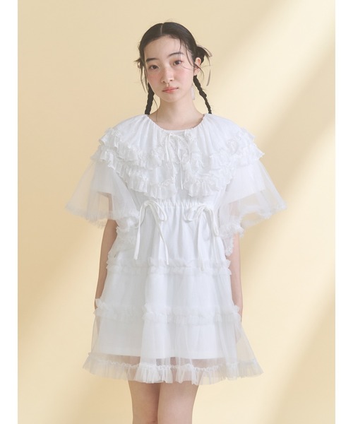 merry jenny（メリージェニー）の「sheer frill 2wayつけ襟（付け襟・レディース・ピンク/アイボリー/オフホワイト・FREE）」の20枚目の写真