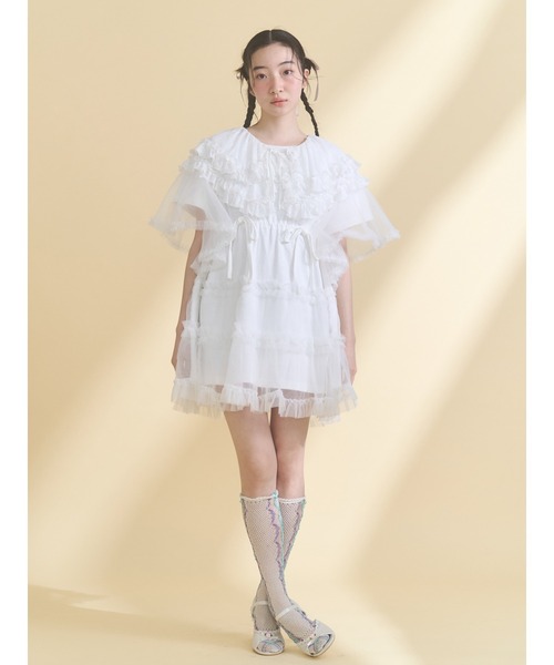 merry jenny（メリージェニー）の「sheer frill 2wayつけ襟（付け襟・レディース・ピンク/アイボリー/オフホワイト・FREE）」の21枚目の写真