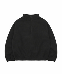 EASY NO EASY（イージーノーイージー）の「オーバーサイズフリースハーフジップ - ブラック（スウェット）」