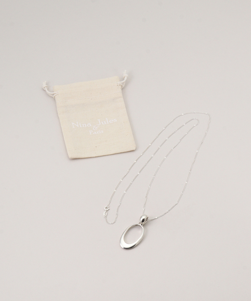 NINA&JULES（ニナエジュール）の「Nina&Jules/ニナ・エ・ジュールOval Pendant necklace 70cm（ネックレス・レディース・シルバー・FREE）」の9枚目の写真
