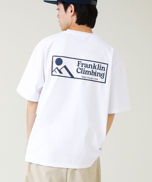 Franklin Climbing(フランクリンクライミング)の「【Franklin Climbing】FLEXIBLE TECH-LOGO TEE(Tシャツ/カットソー・メンズ・ホワイト/イエロー/ブラック/ベビーピンク・M/L)」の2枚目の写真