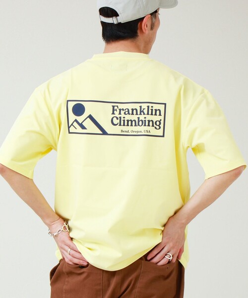 Franklin Climbing(フランクリンクライミング)の「【Franklin Climbing】FLEXIBLE TECH-LOGO TEE(Tシャツ/カットソー・メンズ・ホワイト/イエロー/ブラック/ベビーピンク・M/L)」の4枚目の写真
