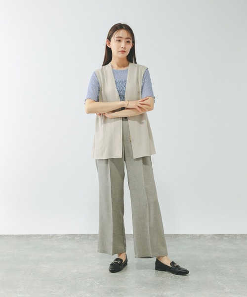 GLOBAL WORK(グローバルワーク)の「ストレッチ総レースプルオーバー半袖/647594(Tシャツ/カットソー・レディース・サックスブルー/ブラック/ホワイト・MEDIUM/LARGE)」の18枚目の写真