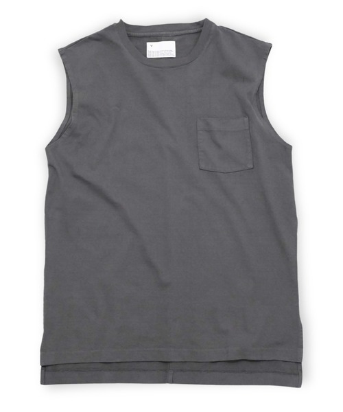 VOAAOV(ヴォアーブ)の「【VOAAOV】HEAVY JERSEY GARMENT DYE No Sleeve(Tシャツ/カットソー・メンズ・チャコールグレー/ブラック/ホワイト/オリーブ・2/1)」の2枚目の写真