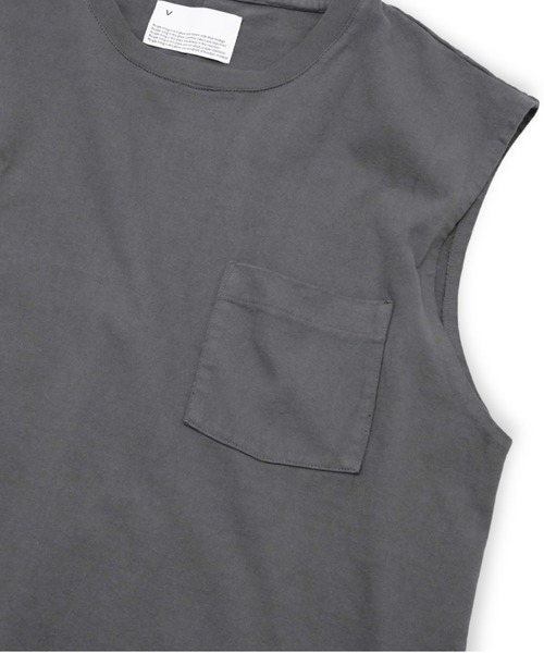 VOAAOV(ヴォアーブ)の「【VOAAOV】HEAVY JERSEY GARMENT DYE No Sleeve(Tシャツ/カットソー・メンズ・チャコールグレー/ブラック/ホワイト/オリーブ・2/1)」の18枚目の写真