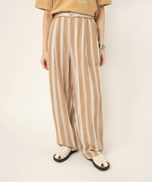 RNA-N(アールエヌエーエヌ)の「R4455 先染めドビーパンツ(その他パンツ・レディース・ブラック/キャメル/チャコール・FREE)」の9枚目の写真