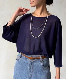 Chez toi | UV加工ドルマンプルオーバー(ニット/セーター)