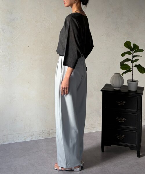 Chez toi(シェトワ)の「UV加工ドルマンプルオーバー(ニット/セーター・レディース・レッド/ネイビー/チャコールグレー/オフホワイト・FREE)」の10枚目の写真