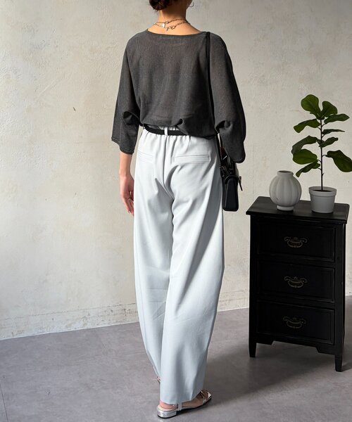 Chez toi(シェトワ)の「UV加工ドルマンプルオーバー(ニット/セーター・レディース・レッド/ネイビー/チャコールグレー/オフホワイト・FREE)」の11枚目の写真