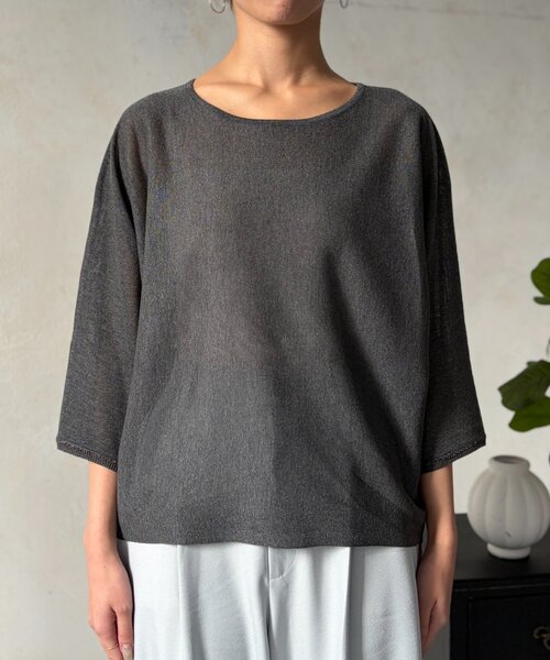 Chez toi(シェトワ)の「UV加工ドルマンプルオーバー(ニット/セーター・レディース・レッド/ネイビー/チャコールグレー/オフホワイト・FREE)」の12枚目の写真