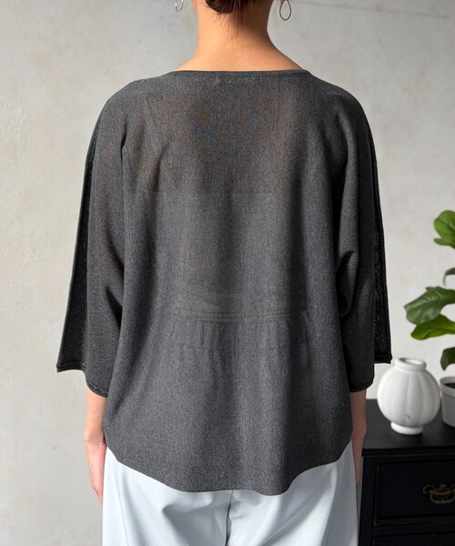 Chez toi(シェトワ)の「UV加工ドルマンプルオーバー(ニット/セーター・レディース・レッド/ネイビー/チャコールグレー/オフホワイト・FREE)」の13枚目の写真