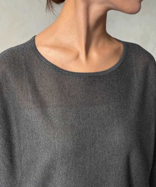 Chez toi(シェトワ)の「UV加工ドルマンプルオーバー(ニット/セーター・レディース・レッド/ネイビー/チャコールグレー/オフホワイト・FREE)」の14枚目の写真