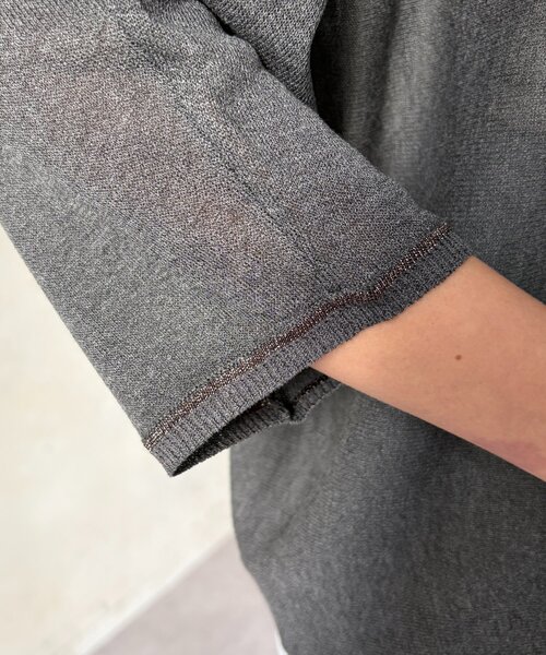 Chez toi(シェトワ)の「UV加工ドルマンプルオーバー(ニット/セーター・レディース・レッド/ネイビー/チャコールグレー/オフホワイト・FREE)」の15枚目の写真