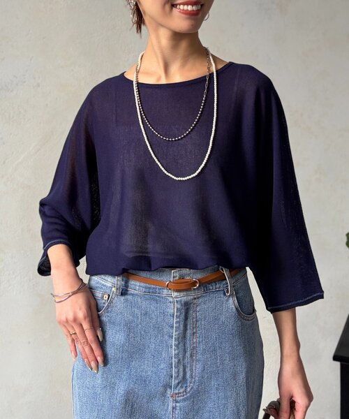 Chez toi(シェトワ)の「UV加工ドルマンプルオーバー(ニット/セーター・レディース・レッド/ネイビー/チャコールグレー/オフホワイト・FREE)」の18枚目の写真