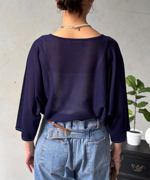 Chez toi(シェトワ)の「UV加工ドルマンプルオーバー(ニット/セーター・レディース・レッド/ネイビー/チャコールグレー/オフホワイト・FREE)」の20枚目の写真