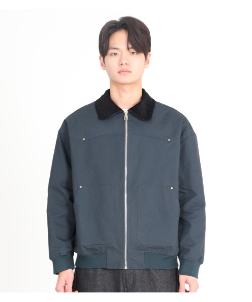 BUTTON SEOUL(ボタンソウル)の「コーデュロイカラーアウタージャンパー (ブルーグリーン)(ブルゾン・メンズ・その他・M/L/XL)」の2枚目の写真