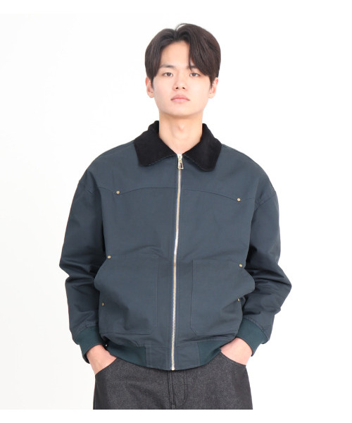 BUTTON SEOUL(ボタンソウル)の「コーデュロイカラーアウタージャンパー (ブルーグリーン)(ブルゾン・メンズ・その他・M/L/XL)」の9枚目の写真