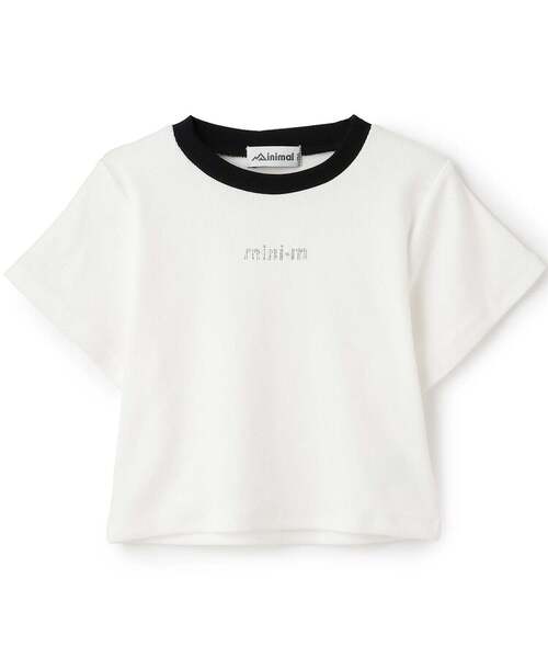 minimal(ミニマル)の「【サラサラプラス】【吸水速乾】テレコ半袖ちびT(Tシャツ/カットソー・キッズ・ブラック/ラベンダー/カラフル/レッド/オフホワイト・120cm/140cm/110cm/130cm/100cm)」の2枚目の写真