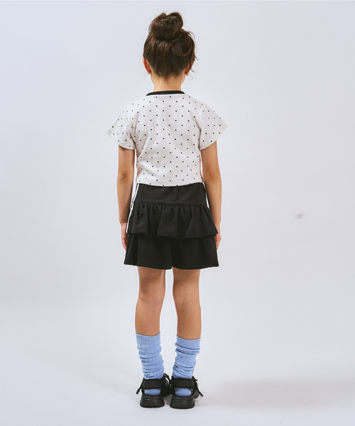 minimal(ミニマル)の「【サラサラプラス】【吸水速乾】テレコ半袖ちびT(Tシャツ/カットソー・キッズ・ブラック/ラベンダー/カラフル/レッド/オフホワイト・120cm/140cm/110cm/130cm/100cm)」の10枚目の写真