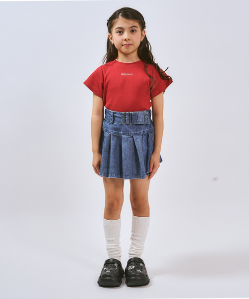 minimal(ミニマル)の「【サラサラプラス】【吸水速乾】テレコ半袖ちびT(Tシャツ/カットソー・キッズ・ブラック/ラベンダー/カラフル/レッド/オフホワイト・120cm/140cm/110cm/130cm/100cm)」の11枚目の写真