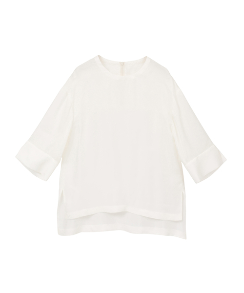 martinique(マルティニーク)の「キュプラTブラウス(シャツ/ブラウス・レディース・ホワイト/モカ/ネイビー・FREE)」の1枚目の写真