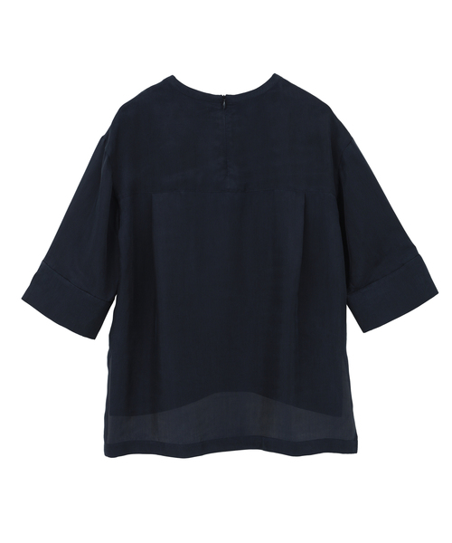 martinique(マルティニーク)の「キュプラTブラウス(シャツ/ブラウス・レディース・ホワイト/モカ/ネイビー・FREE)」の5枚目の写真