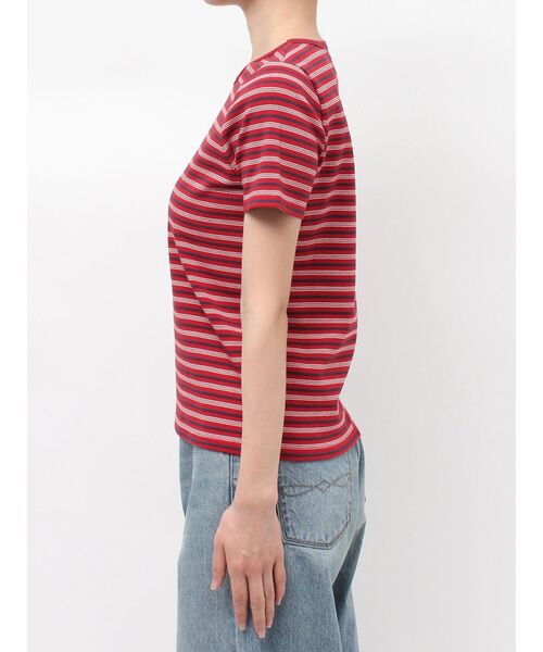 Ungrid(アングリッド)の「マルチボーダーTee(Tシャツ/カットソー・レディース・ブルー/グリーン/レッド・FREE)」の6枚目の写真