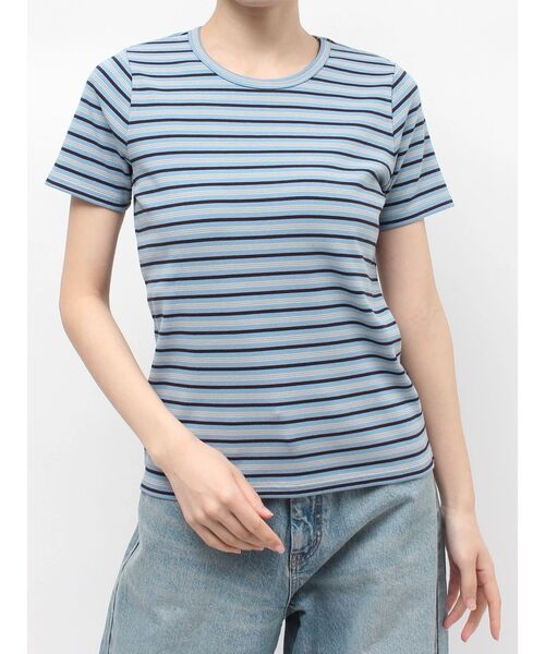 Ungrid(アングリッド)の「マルチボーダーTee(Tシャツ/カットソー・レディース・ブルー/グリーン/レッド・FREE)」の17枚目の写真