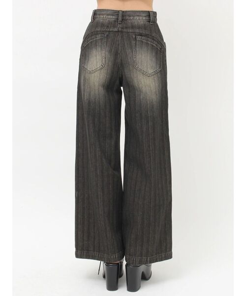 MURUA（ムルーア）の「スラブハイウエストデニム（デニムパンツ・レディース・ブルー/ブラック・1/2）」の6枚目の写真