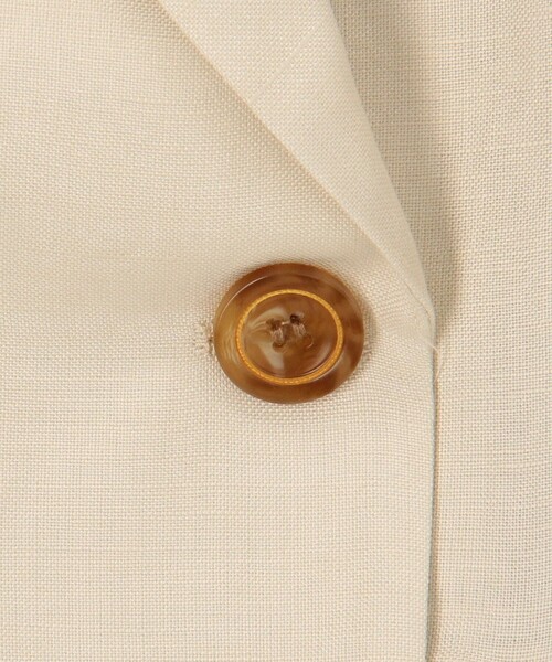 MICO COULIER（ミコクリエ）の「リュクス麻混ジャケット（テーラードジャケット・レディース・キナリ/ネイビー・38）」の7枚目の写真