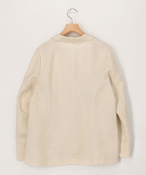 MICO COULIER（ミコクリエ）の「リュクス麻混ジャケット（テーラードジャケット・レディース・キナリ/ネイビー・38）」の12枚目の写真