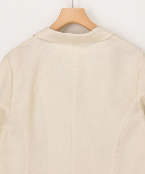 MICO COULIER（ミコクリエ）の「リュクス麻混ジャケット（テーラードジャケット・レディース・キナリ/ネイビー・38）」の13枚目の写真