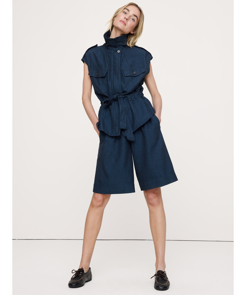 Banana Republic（バナナリパブリック）の「テンセル(TM) コットンリネン バミューダショートパンツ（その他パンツ・レディース・ベージュ/ネイビー・2/6/8/4）」の2枚目の写真