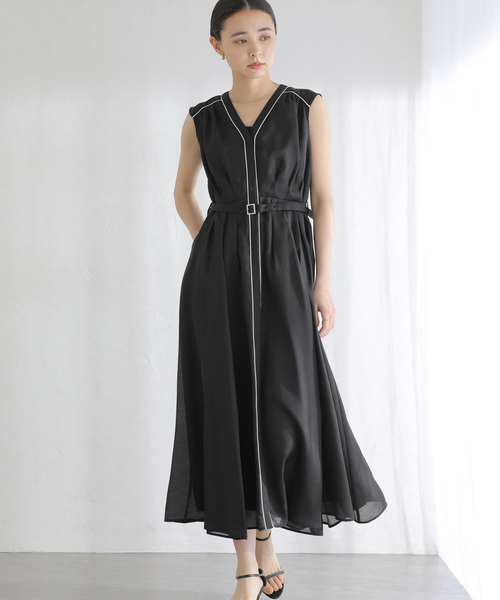 La TOTALITE(ラトータリテ)の「【洗える】ウォッシャブルレディワンピース(ワンピース・レディース・ネイビー/ベージュ/ブラック/グリーン・38/36)」の1枚目の写真