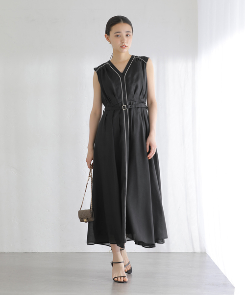 La TOTALITE(ラトータリテ)の「【洗える】ウォッシャブルレディワンピース(ワンピース・レディース・ネイビー/ベージュ/ブラック/グリーン・38/36)」の5枚目の写真